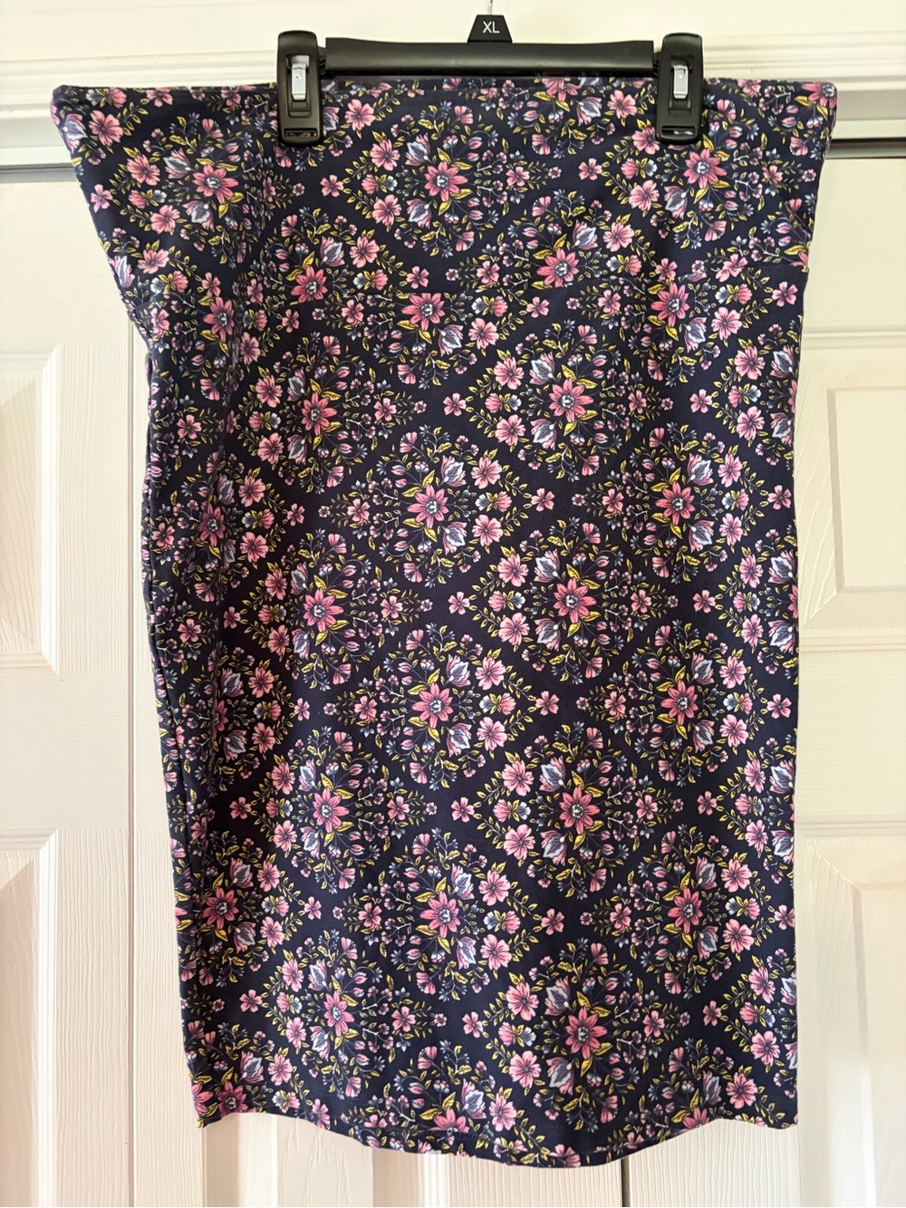 torrid Navy Floral Skirt with Pink and Yellow Accents